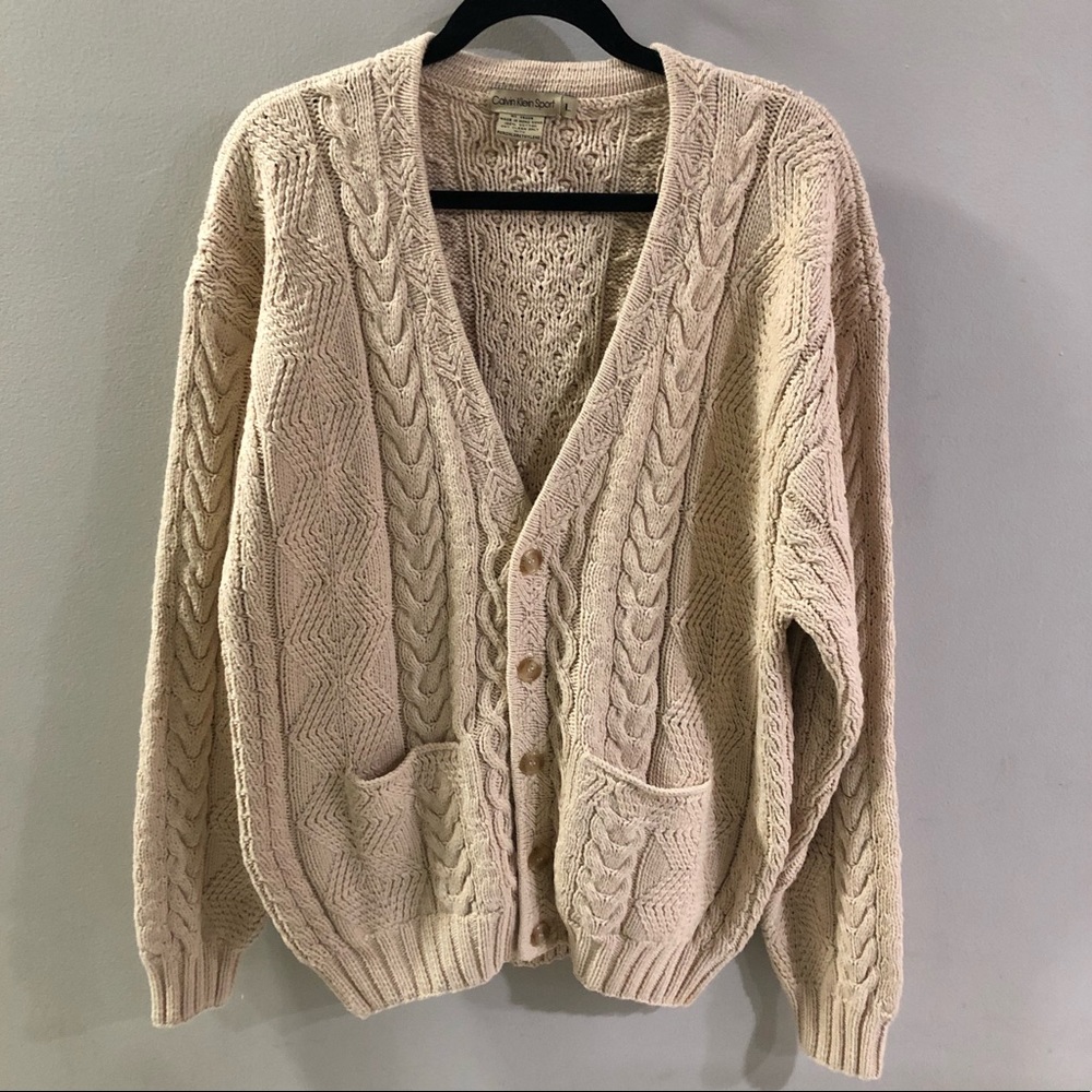 Calvin Klein Sport Fisherman Style Cardigan